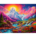 DIY Diamond Cross Stitch Landscape Handpainted 30x40cm/12x16inch Full Embroidery Colorful Mountain Unique Personalized Gift