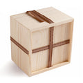 Custom Japan-Style Wooden Tea Gift Box with Multifunctional Rectangle Design for Beverages and Decorative Ribbon