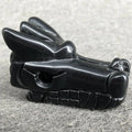 HZ Wholesale Hand Carved Folk Crafts Feng Shui Healing Obsidian Quartz Crystal Dragon