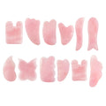 Rose Quartz Gua Sha Heart Shaped Scraping Tool Facial Beauty Natural Jade Rose Quartz Roller Massager for Face Skin Care