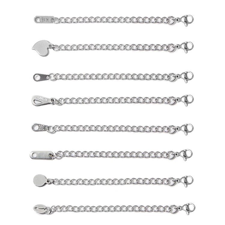 Stainless Steel Extension Extended Tail Chain Lobster Clasps Connector DIY Jewelry Making Findings Bracelet Necklaces