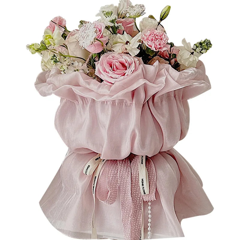 Flower Season New Real Gauze Princess Dress Bag Flower Fabric Wavy Yarn Fairy Series Wrapping Paper
