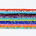 Colorful Rondelle Spacer Heishi Gemstone Impression Jasper Aqua Terra Jasper Loose Stone Beads for DIY Jewelry Making 2mm 4mm