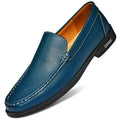 Genuine Leather Men's Retro Shoes Office Formal Slip-on Moccasins for Wedding Parties Breathable Mesh Lazy Loafers Driver Shoes