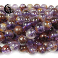 Zhe Ying 6mm 8mm 10mm Round Purple Phantom Beads Natural Stone Beads Bracelet Loose Gemstone Stone Beads for Jewelry Making