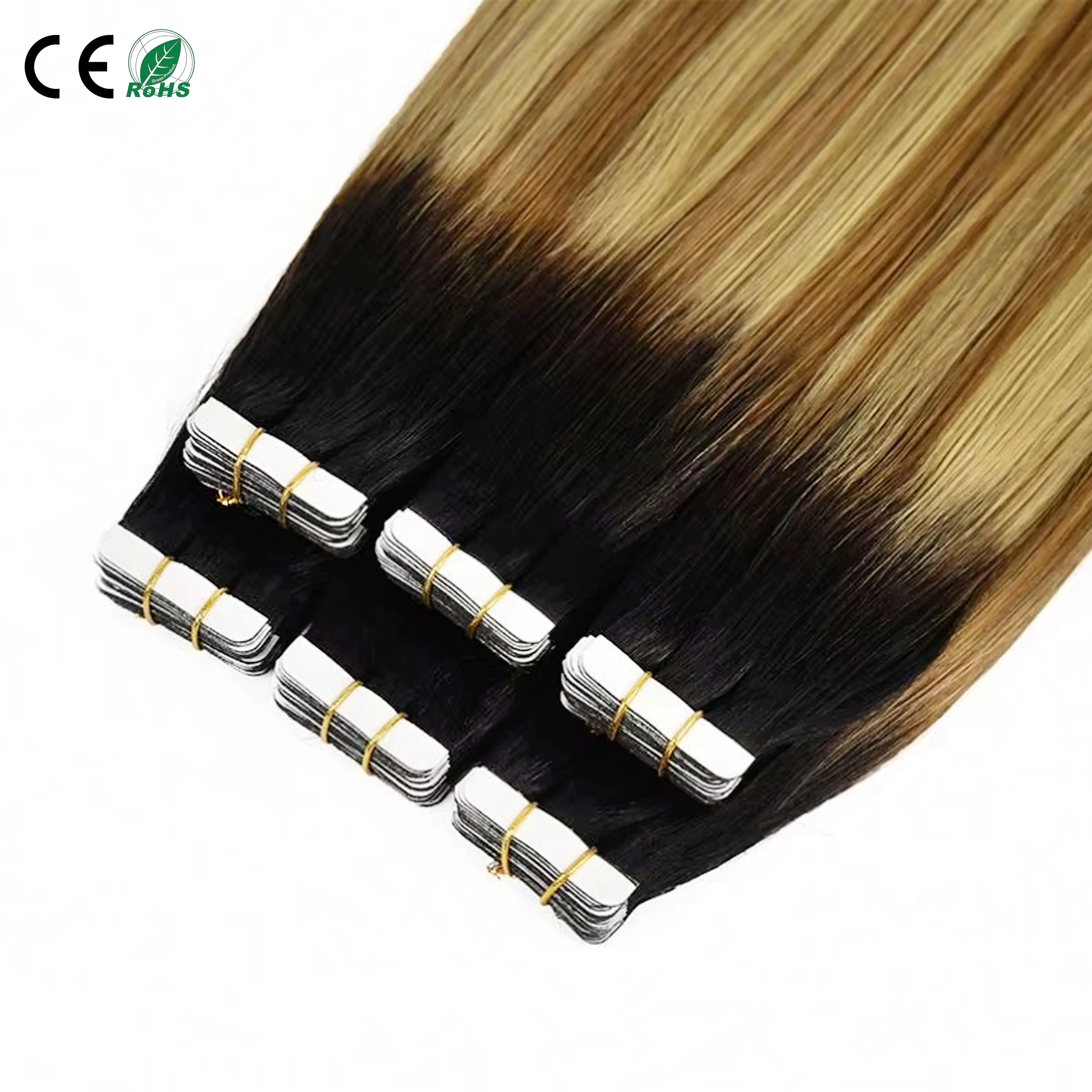 New Cuticle Aligned Russian Remy Hair Double Drawn Tape Hair Extensions No Tangle No Shedding Chemical Processing None Colors