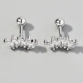 316L Surgical Stainless Steel Earrings Beautiful Silver Color Zirconia Gemstone Rhodium Gold for Bride Women Wedding Jewelry