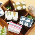 Qetesh Retro Korean Purse Fashion Canvas Cartoon Storage Travel Bag Cotton and Linen Canvas Cosmetic Bags Coin Wallet