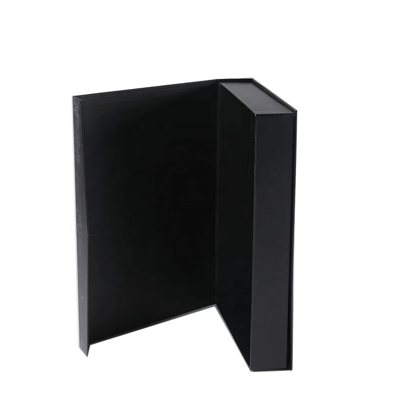 Customize Large Black Foldable Magnetic Closure Luxury Gift Cardboard Shipping Paper Box for Clothes Clothing T-shirt Packaging