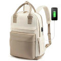 Women's Black Laptop Backpack with USB Waterproof College School & Travel Bookbag for Work Stylish Laptop Rucksack for Business