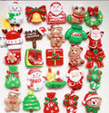 Mini Xmas Season DIY Craft Cake Decoration Accessories Flatback Resin Cabochon clear Hand-painted Artistic Tree Deer Snowman