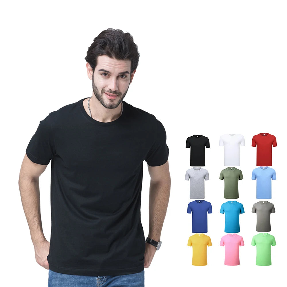 2021 Wholesale Custom Printing White Blank Men's Graphic Cotton T Shirts