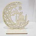 Eid Ramadan Wooden Craft Ornament Muslim Islam Gift Eid Mubarak Ramadan Home Room Decoration Gift