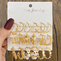 VKME Trend New Pearl Hoop Earring Set for Women