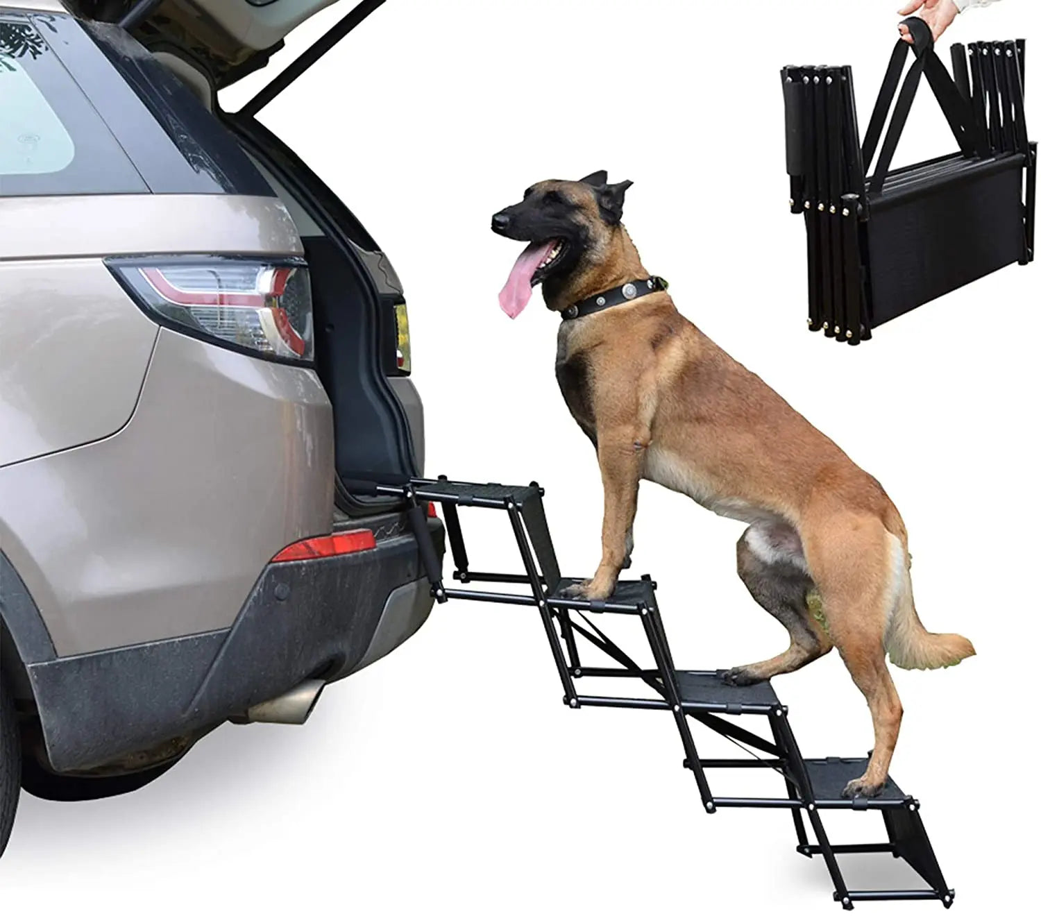 CanboPet Outdoor Dog Ramp for Car Folding Portable Pet Step Stairs for Large Dogs