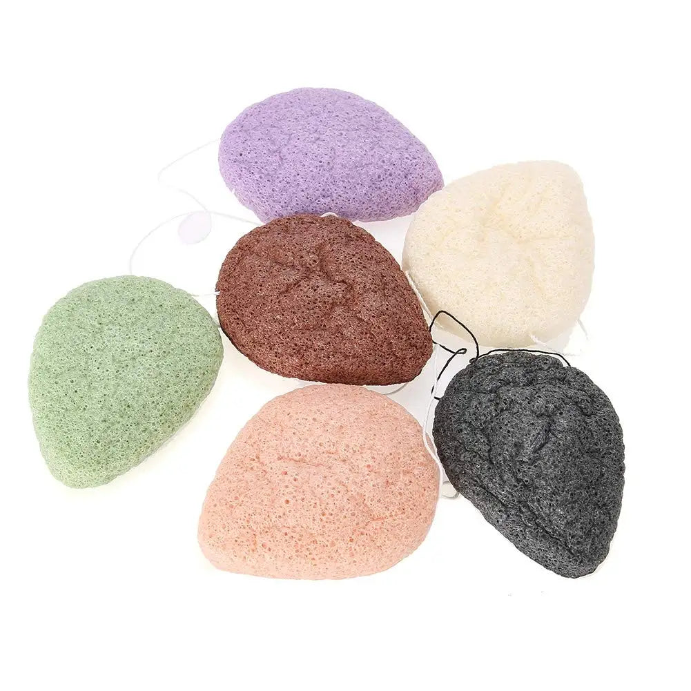 Pure Natural Organic Vegan Konjac Facial Sponge Teardrop Shape Body Skincare Exfoliating Bath Brush Scrubber