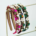 New Arrival Fashion Women Bride Accessories Elegant Baroque Pearl Hairband Crystal Headbands for Women