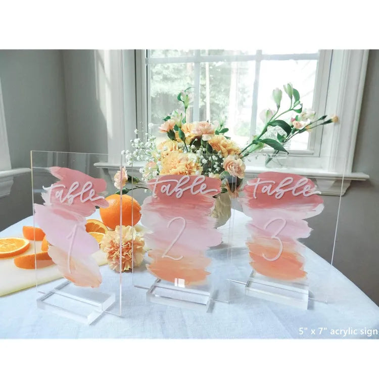 Acrylic Place Card Slot Stand Acrylic Table Sign Stand Wedding