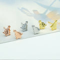 Dainty Tree Shape Christmas Earrings Stud 925 Silver Jewelry Women Fine Jewelry Christmas Tree Earrings