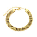 Fashion Europe Design Stainless Steel Woven Mesh Chain Bracelet
