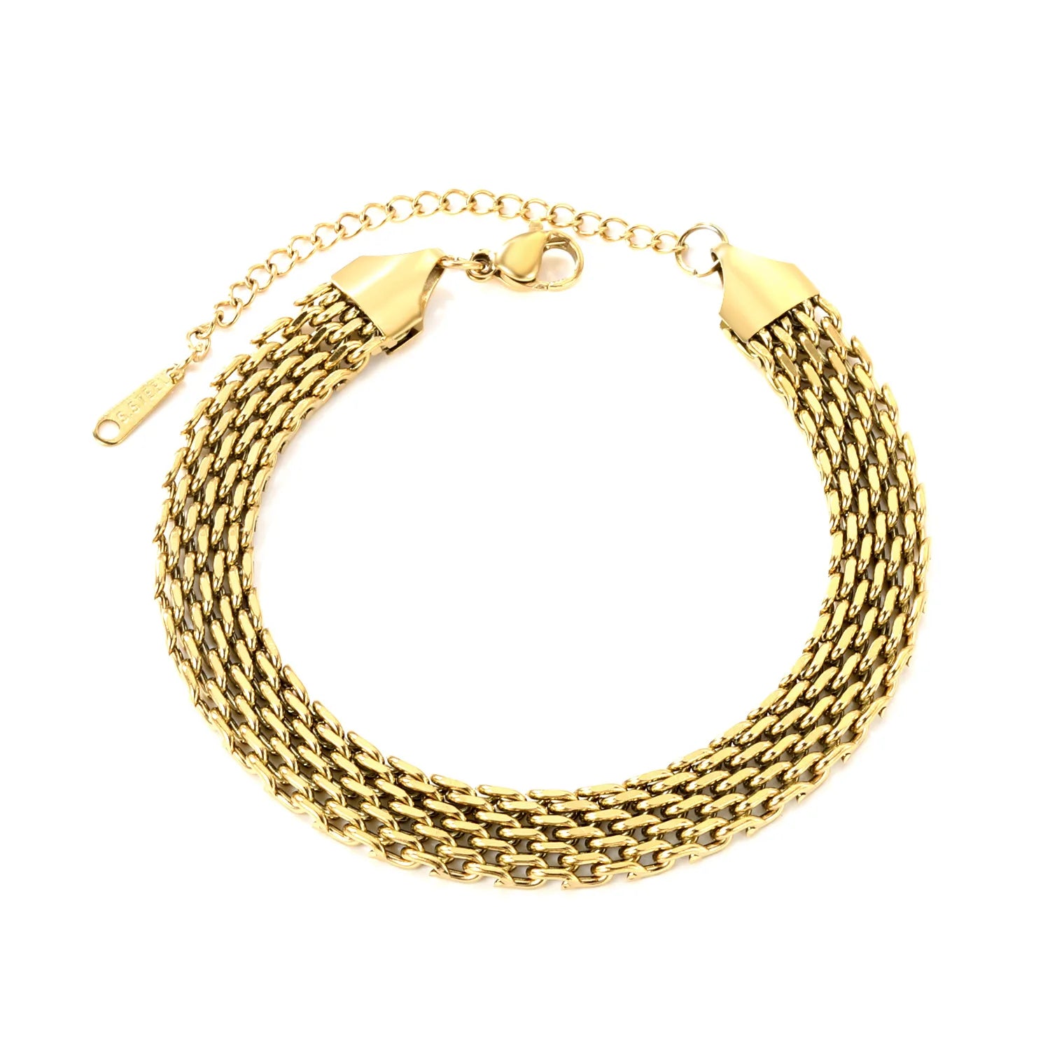 Fashion Europe Design Stainless Steel Woven Mesh Chain Bracelet