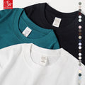 SK 230G Custom Your Brand Logo 100% Cotton Tshirt Blank Men T Shirt Plain Casual Men's T-shirts