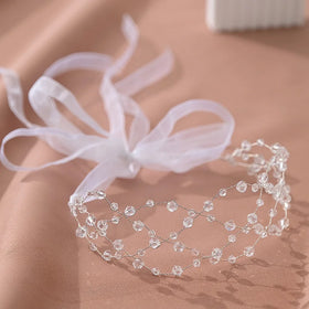 Custom Handmade Crystal Bead Bridal Wedding Hair Vine and Bride Headpiece Headbands for Wedding Party