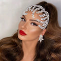 GENYA Irregular Wedding Headband Crystal Bridal Headpieces for Bride Flower Hair Accessories 2024