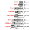8pcs Drill Socket Bit Adapter for Impact Driver with Hex Shank to Square Socket Drill Bits Bar Extension 1/4 3/8 1/2 Bit Set