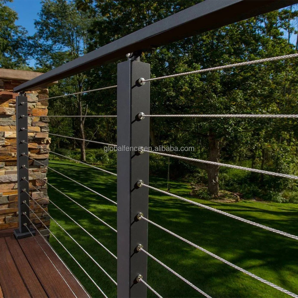 Reilbu  Modern Home Interior Stainless Steel Wire Balustrade Deck Railing With Cable