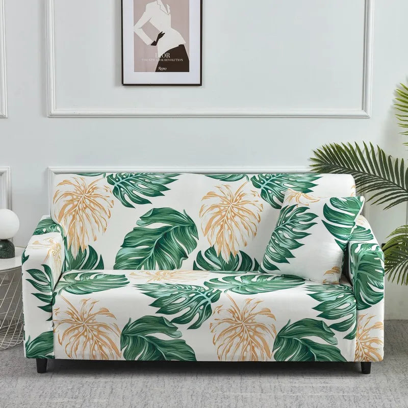 Hot Selling Colorful Printed 3 Seater Sofa Cover Protector Spandex Slipcover Set Covers for Sofa