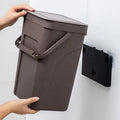 Cracked Trash Can Household Simple Home Bathroom Household Cleaning Tools Accessories 6.5L Plastic Compost Bin