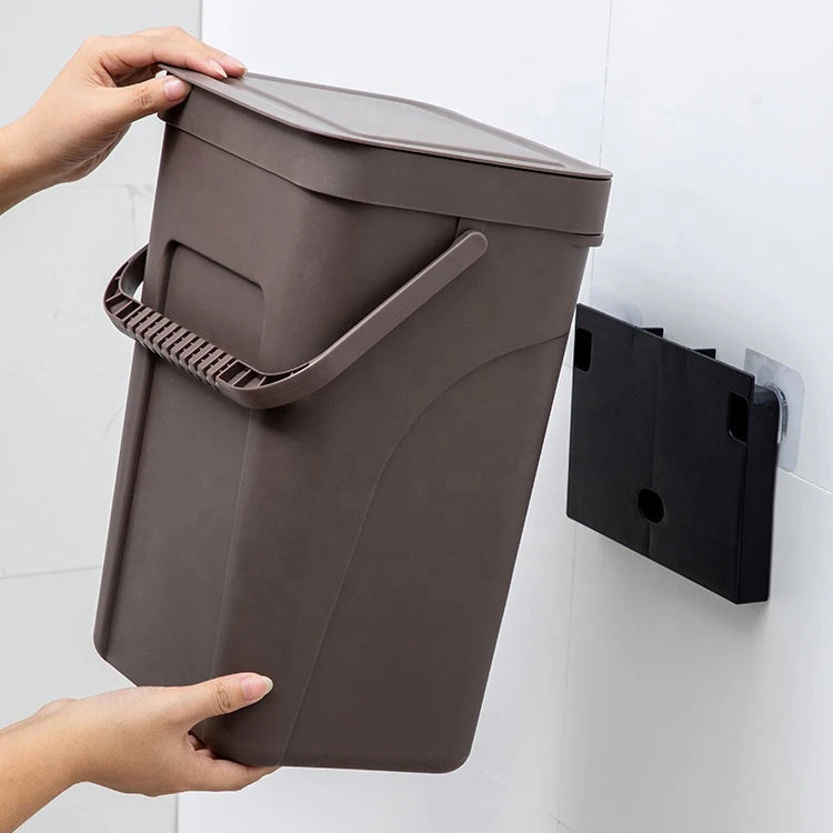 Cracked Trash Can Household Simple Home Bathroom Household Cleaning Tools Accessories 6.5L Plastic Compost Bin