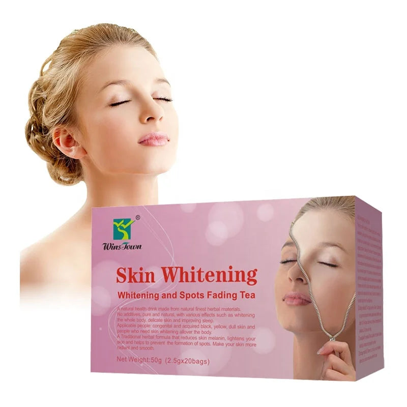 Winstown Skin Whiten Tea Glow Custom Chinese Natural Herbal Spot Fading Lightening Beauty Detox Skin Whitening Tea