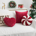 Ins Merry Christmas Living Room Sofa Pillows Cushion Car Waist Pillow Circle Velvet Embroidery Pillow Case Decor Wholesale