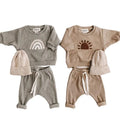 Fashion Kids Clothes Set Toddler Baby Boy Girl Pattern Casual Tops + Child Loose Trousers 2pcs Baby Boy Designer Clothing Outfit
