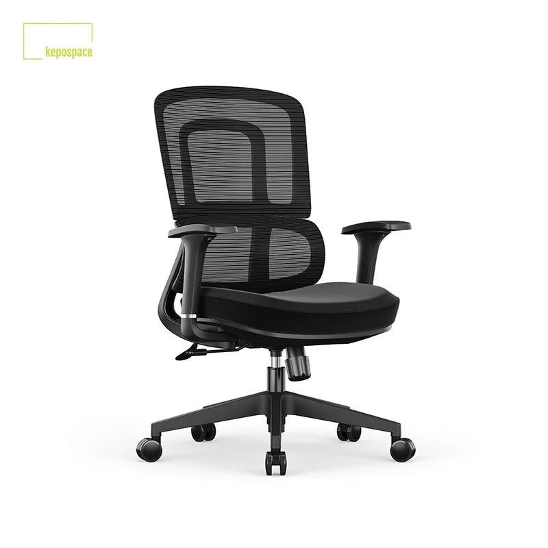 Contemporary Swivel Ergonomic Office Chair Aluminum Executive Meeting Armchair for Work Study Conference Task Chair