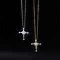 Daidan Choker Necklace Women Cross Pendant Necklace Jewelry 925 Cross Zirconia Dainty Sterling Silver Necklace