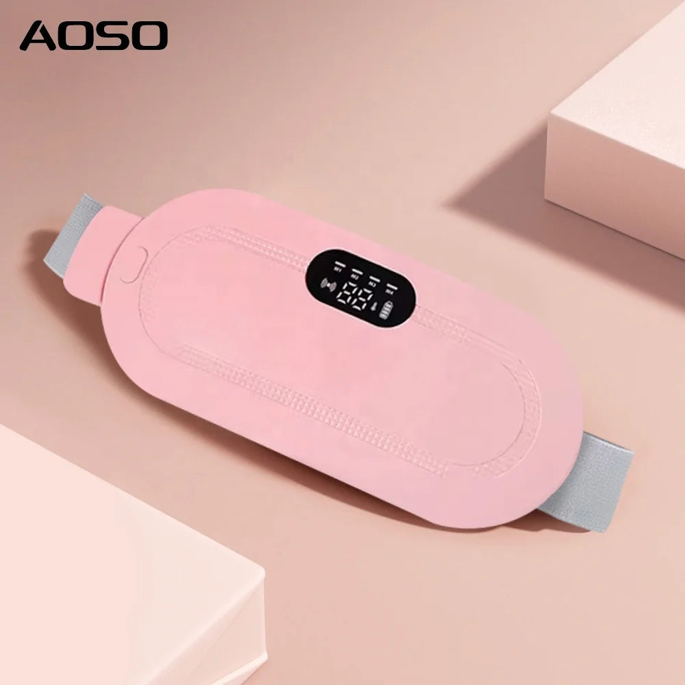 Easy Carry Menstrual Heating Pads Support Vibration Massage Relief Belly Pain Menstrual Heating Belt