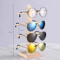 New Trend 4- Pair Wood Eyewear Spectacles Displays Stand Rack Holder on Desk I
