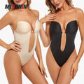 Full Body Backless Bra Bodysuit Shaping Seamless Thong T Low Belly Slimming Tummy Control Shapewear Waist Trainer Shaper