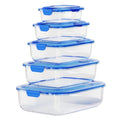 Hot Selling High-Quality PP Sealed Food Container Plastic Box Set 5-Piece Stackable Sealed Microwave-Safe Kitchen Storage Lid