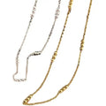 Rainbowking 925 Sterling Silver Simple Fashion Necklace with Small Beads Fine Jewelry for Weddings and Christian Ceremonies