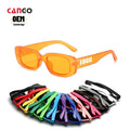 Hot Sales Men's Retro Rectangle Sunglasses European American Vintage Fashion with Narrow Square UV400 Protection Frame
