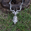 Christmas Animal Reindeer Head Pendant Necklace Zinc Alloy Link Vintage for Men Women's Holiday Wedding Party Jewelry Gifts