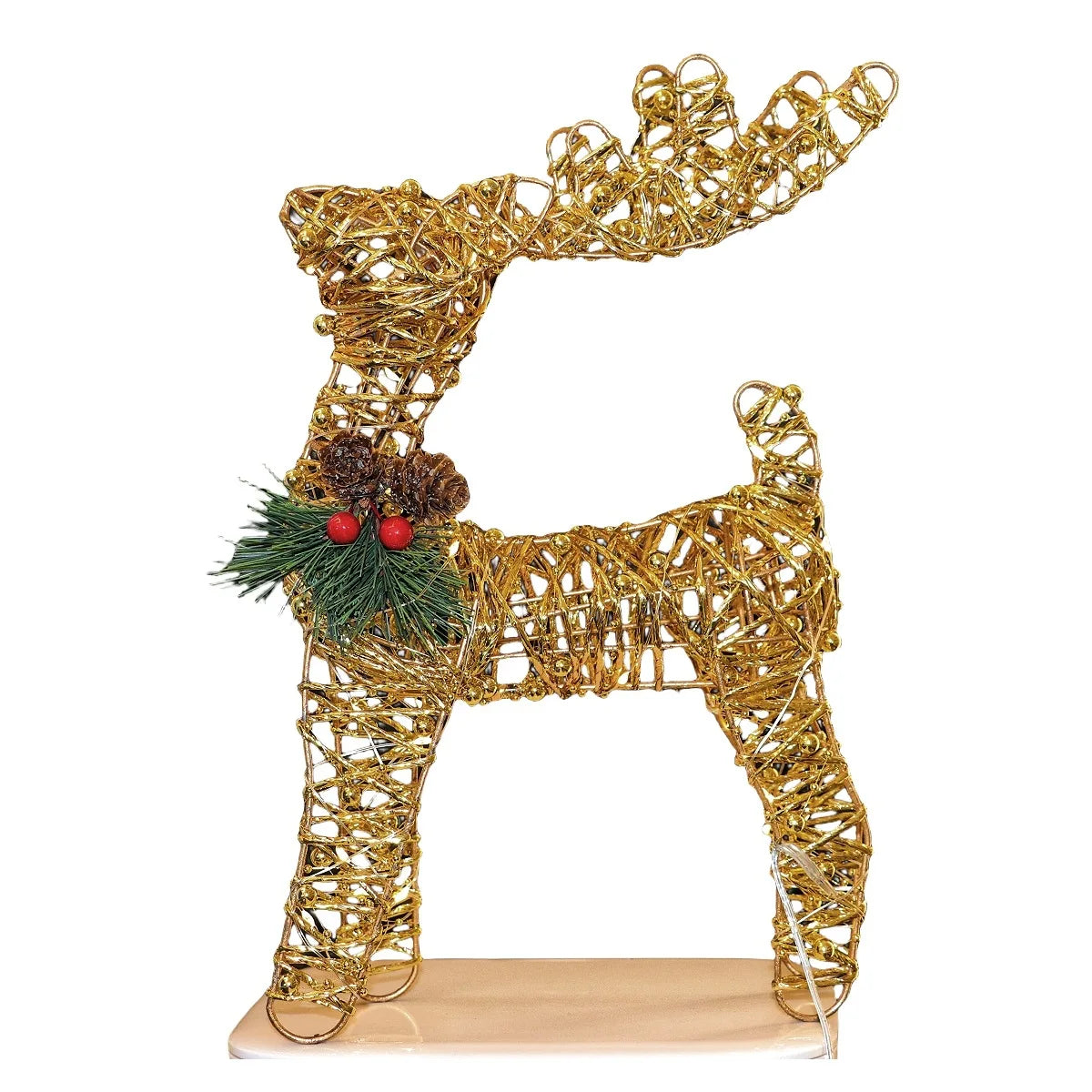 LED Christmas Deer Decoration Luminous Reindeer Elk Sculptures IP44 Outdoor Winter Garden Lawn Ornaments DC Power Supply