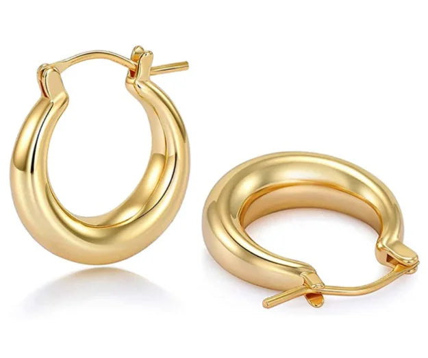 Hot Sale Proper Price Top Quality Earring  Thickened Gold Earrings Hollow Crescent Hoop Earrings for Women