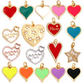 Mom Heart Enamel Charm Red Green White Pendant Oil DroppedReal Gold Plated ColourNecklace Bracelet Pendant M18