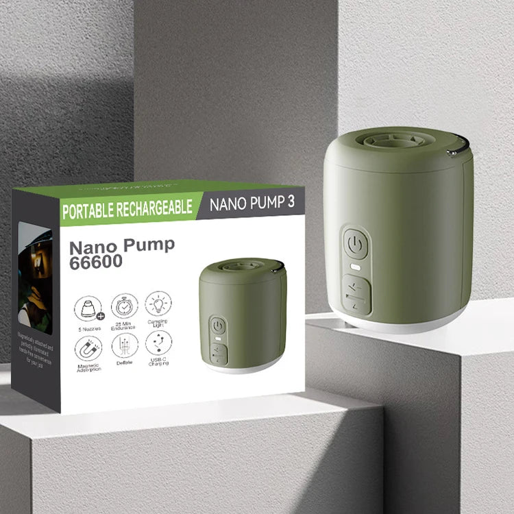 Mini Manual Inflator Pump USB Charge Outdoor Camping Air Pump Handheld Electric Vacuum Pump
