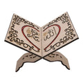 Eid Mubarak Ramadan Detachable Holy Bible Koran Quran Wooden Holder Book Reading Stand Wood Carved Islamic Decoration Muslim